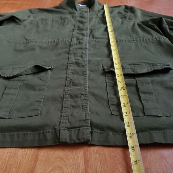 Military Style Field Jacket Sz XL Green Long Sleeve Utility Surplus Snap Front - Picture 8 of 11